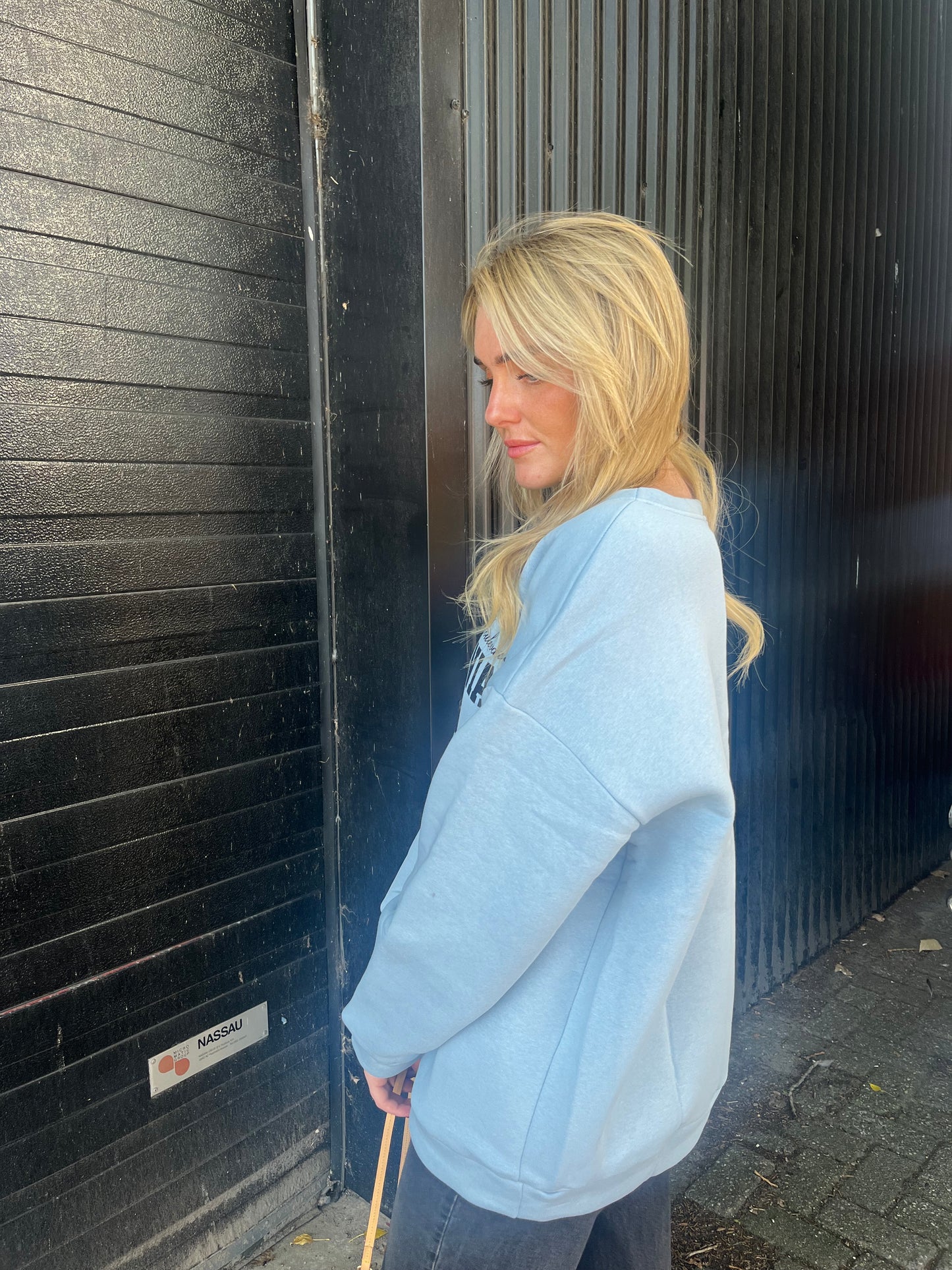 California sweater blue