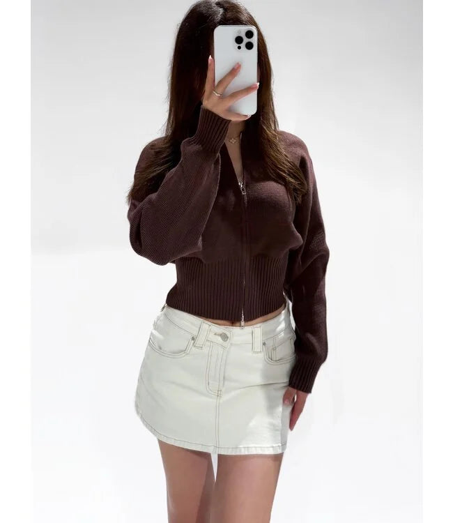 Aspen zipper chocolate brown