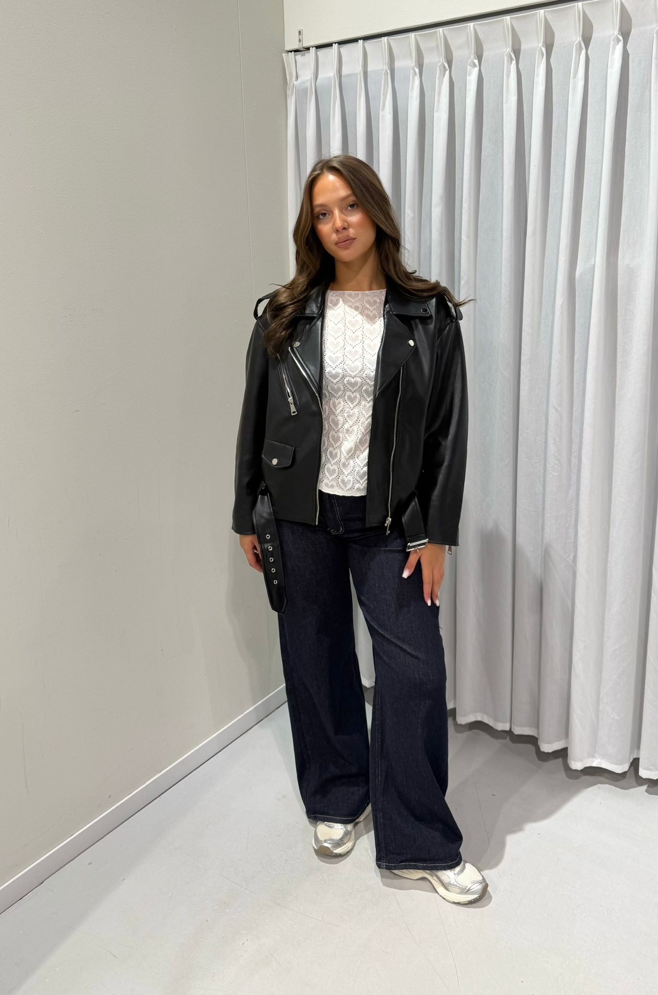 Vegan leather jacket black