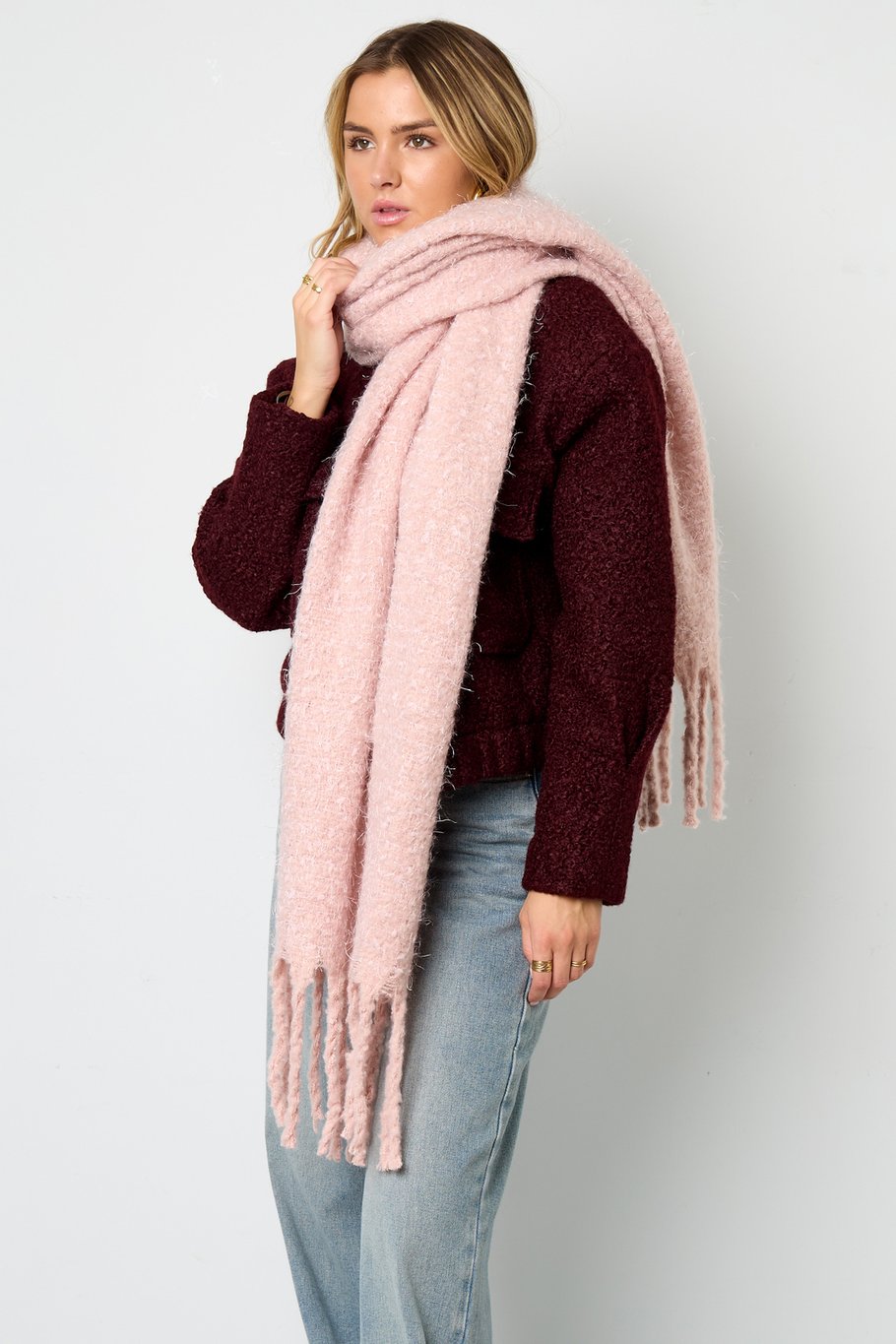 Cozy scarf light pink