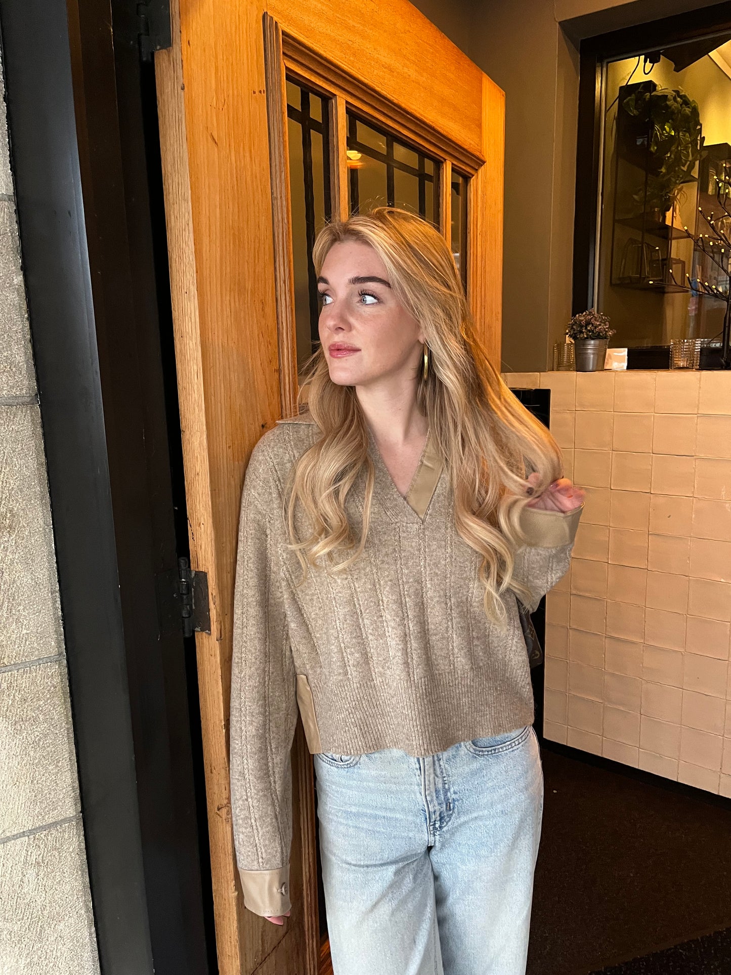 Jacky leather sweater