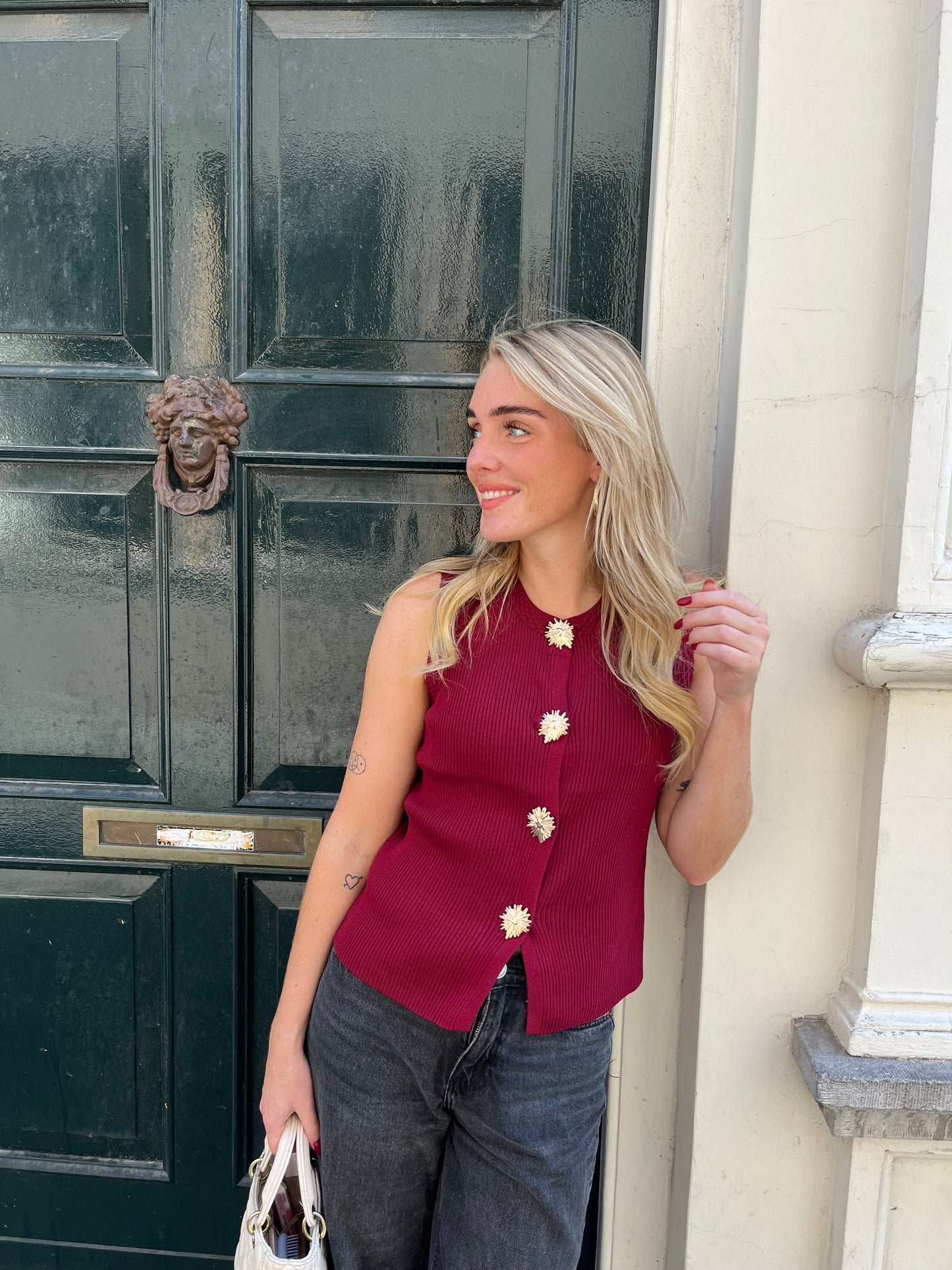 Daisy gilet bordeaux
