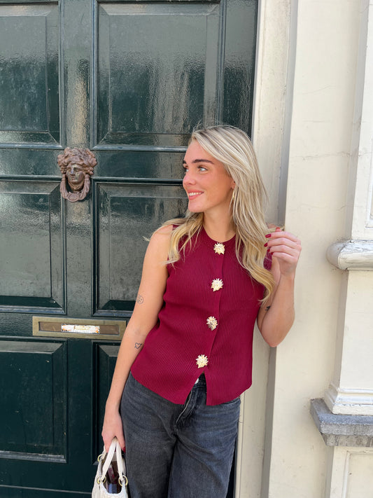 Daisy gilet bordeaux
