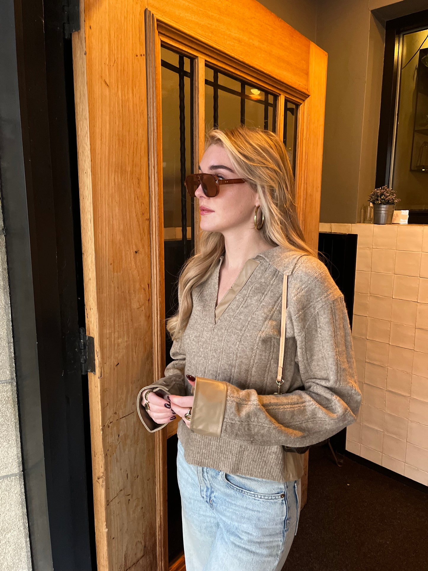 Jacky leather sweater