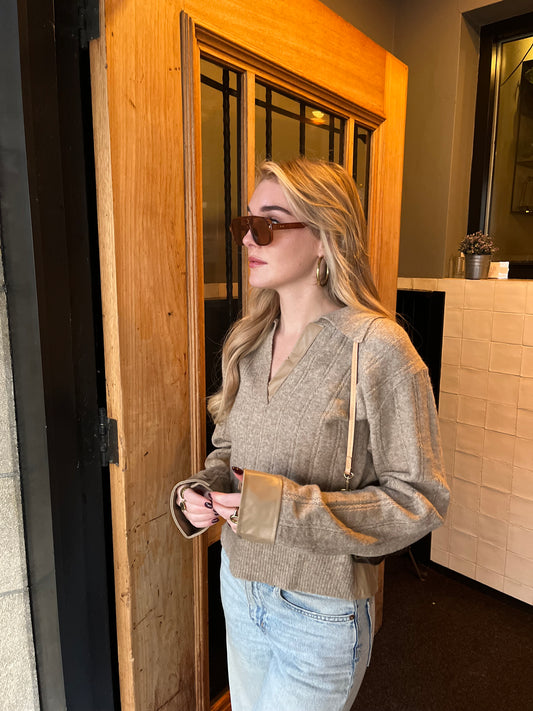 Jacky leather sweater