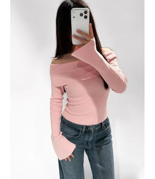Audrey off shoulder top pink