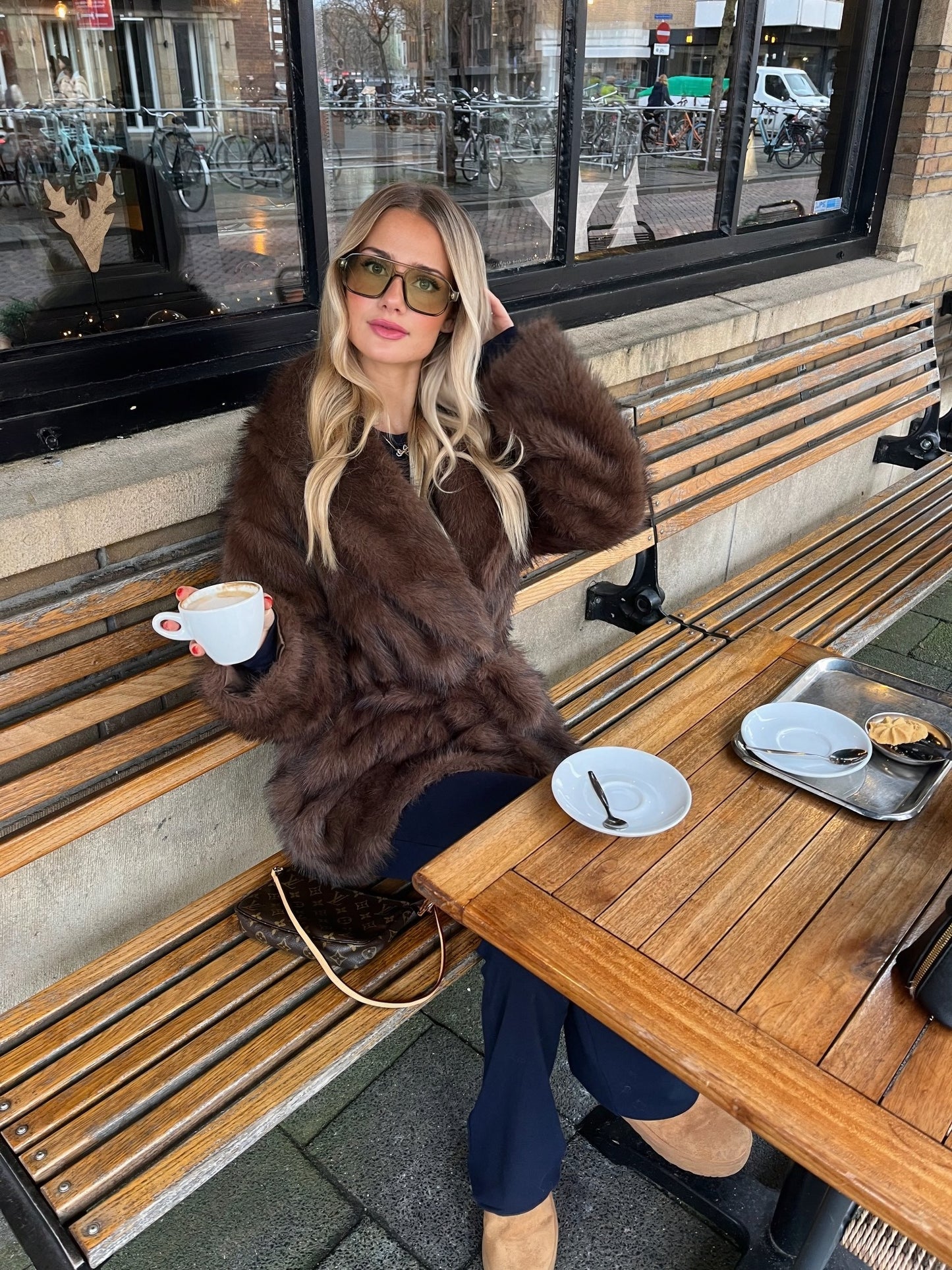 Khloe vegan fur coat