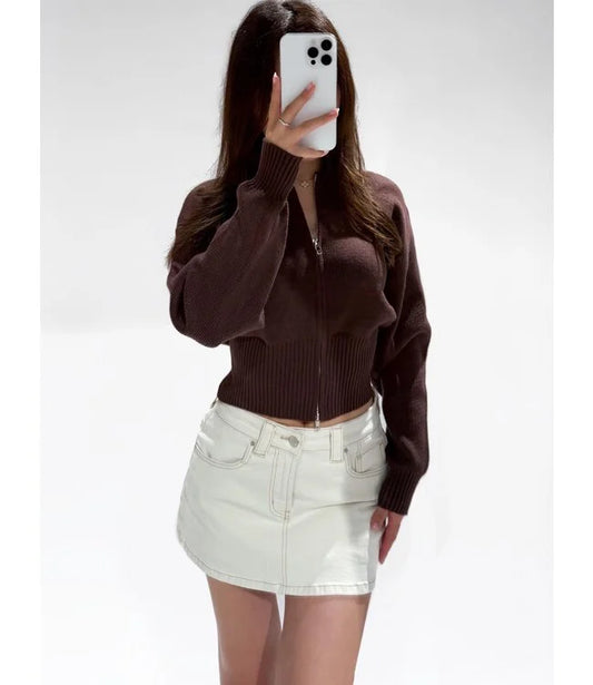 Aspen zipper chocolate brown