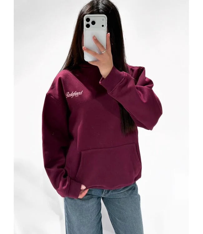 Heart hoodie bordeaux
