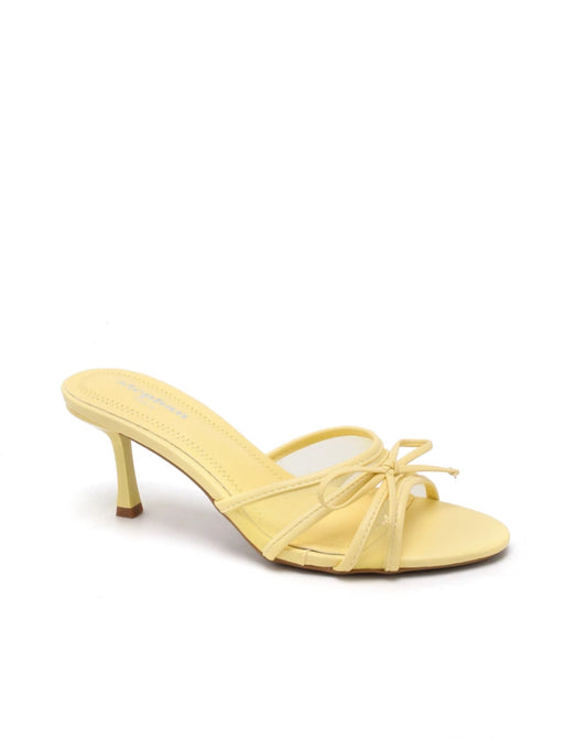 Bow kitten heel yellow