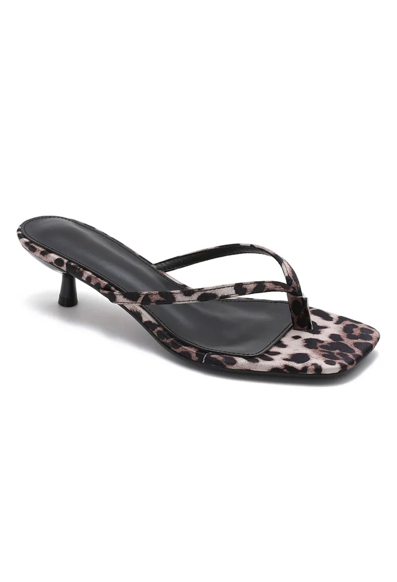 Leopard kitten heel