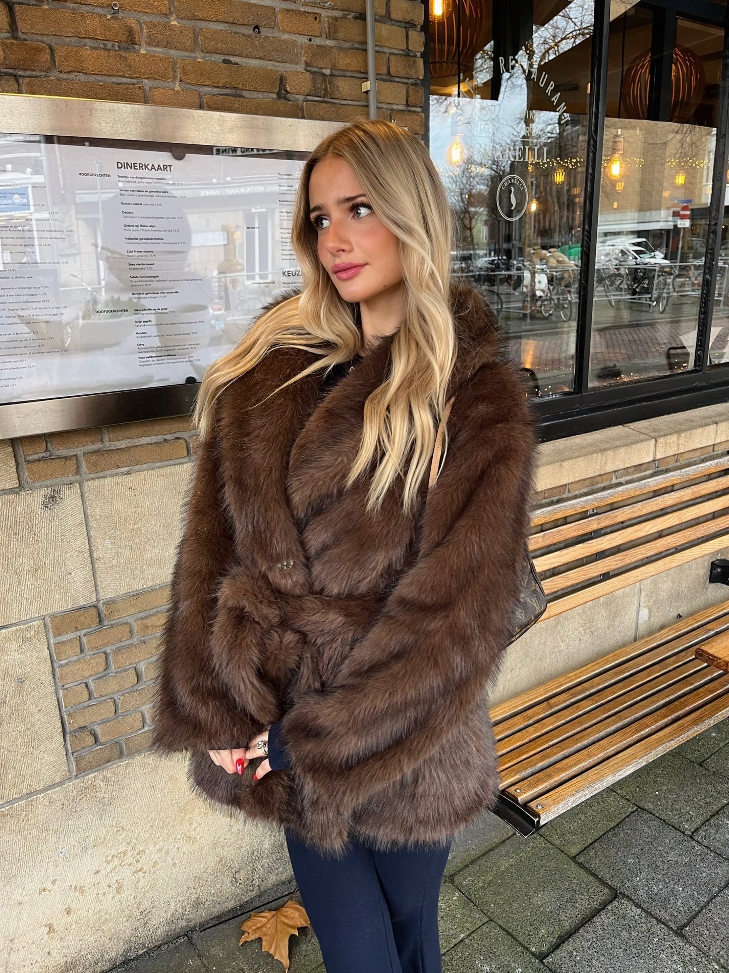 Khloe vegan fur coat