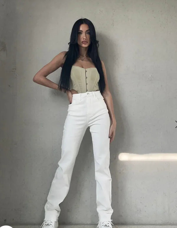 Tessa tall jeans white
